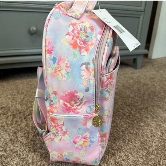 Betsey Johnson “CHARLI” Pink Floral Backpack with Zippered Pouch - NWT - Picture 4 of 6